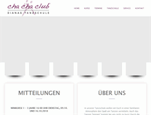 Tablet Screenshot of cha-cha-club.de